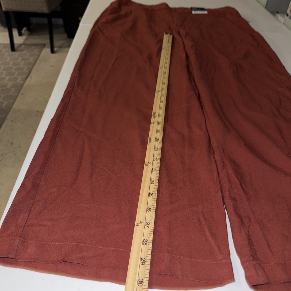 Old Navy High Waisted Playa Wide Leg Pant Russet Moon Rust Color-Size XL New NWT - Picture 10 of 13